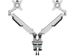 Dubbele monitorarm incl. USB poorten Grijs