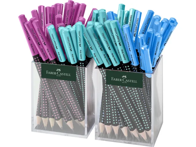 Grafietpotlood Faber-Castell Jumbo Grip two-tone 2 kokers van 36 stuks