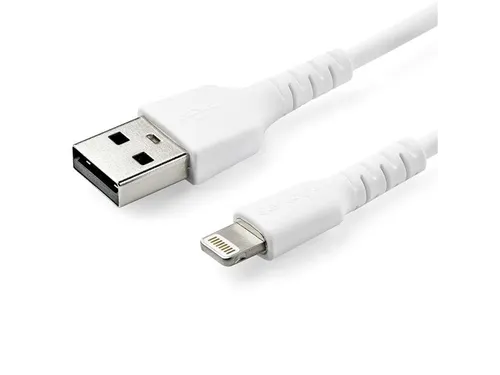 1 Meter Gehoekte Lightning Usb Kabel Apple Wit Aramide