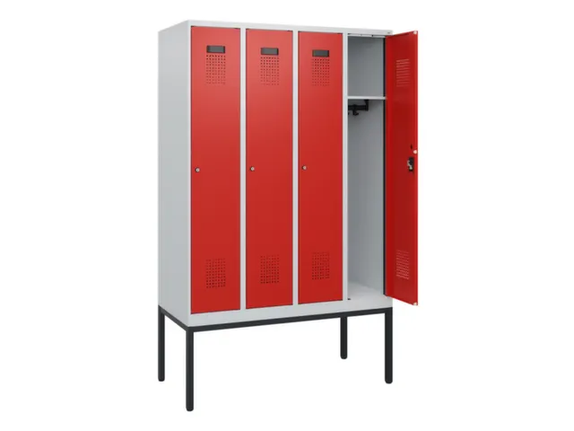 schoollocker,HxBxD 1950x1200x500mm,4vak,vak B 300mm,cil.-slot