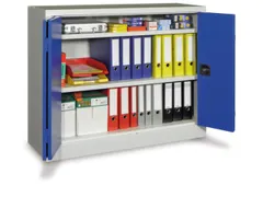 Ruime Vouwdeurkast 1000x1200x400mm 2legborden Ral7035 Front Ral5010