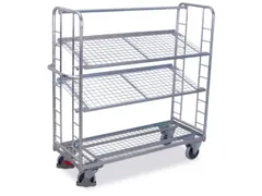 Bijzetwagen Verzinkt 400kg H 1571mm Laadvlak 1570x637mm 3 Etages