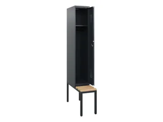 locker met bank,HxBxD 1950x300x815mm,1vak,vak B 300mm,cilinderslot - 1