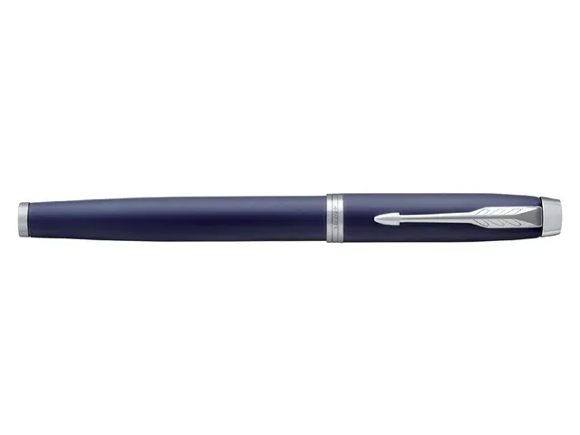 Rollerpen Parker IM Matte blue CT Finish Fijn Zwarte inkt