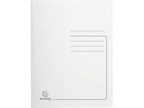 Map glanskarton 355g met veer A4 wit