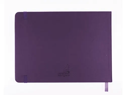 Schetsboek Kangaro A5 landscape purple heart PU HC 80 vel 140gr roomwi
