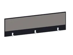 baliepaneel,v. bureau,aanbouw achter,B 1600mm,CC-zwart,BN8078-grijs