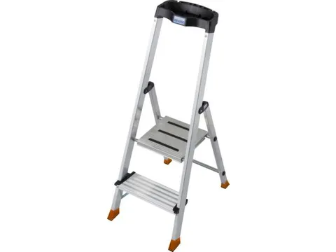 trapladder,eenzijdig,2 XXL treden,balk L 1m,aluminium