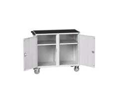 montagetafel 965x1050x550mm staalblad 2 kasten RAL7035 front RAL7035