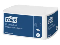 Tork 10935 Dispenserservet 30x33cm 1-laags Counterfold Wit 24x300st