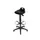 stasteun,PU-schuim-zitting zwart,zitting H 570-820mm,voetring