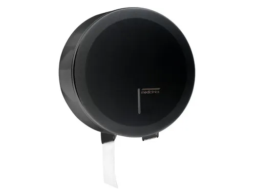 Toiletpapier dispenser Mini Jumbo Metaal Zwart