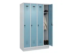 locker,HxBxD 1950x1200x500mm,4vak,vak B 300mm,draaigrendel,sokkel