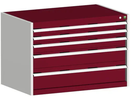 ladekast HxBxD 700x1050x750mm 5laden romp RAL7035 front RAL3004
