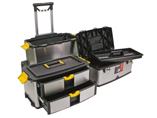 Gereedschapswagen 3-in-1 Trolley RVS 570x354x830mm 167 Liter