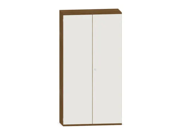 kantoorkast,HxBxD 1920x1000x430mm,decor romp noten,decor front wit