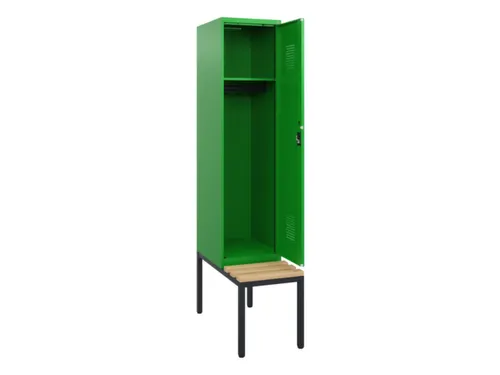 locker met bank,HxBxD 1950x400x815mm,1vak,vak B 400mm,cilinderslot