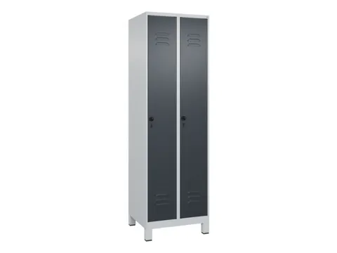 armoire vestiaire noir et blanc HxlxP 1950x600x500mm 2compart.