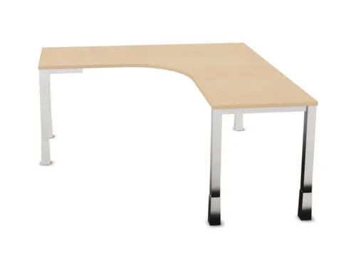 In hoogte verstelbaar bureau in vrije vorm,NE-esdoorn