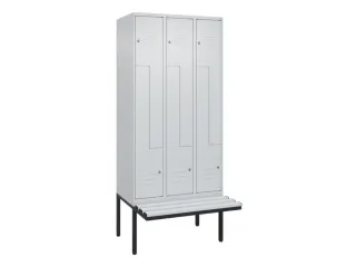 Z-garderobekast,HxBxD 2120x900x815mm,6vak,vak B 300mm,cil.-slot - 1
