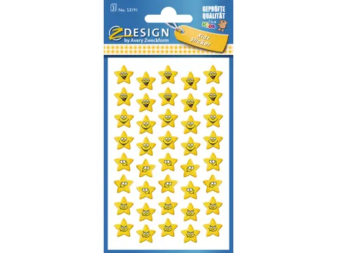 papieretiket Z-design Kids pakje a 3 vel sterren