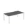 bijzettafel,HxBxD 400x1140x600mm,rechthoekig,4voeten wit