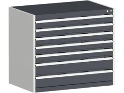 ladekast 900x1050x750mm 7laden zware lasten RAL7035 front RAL7016