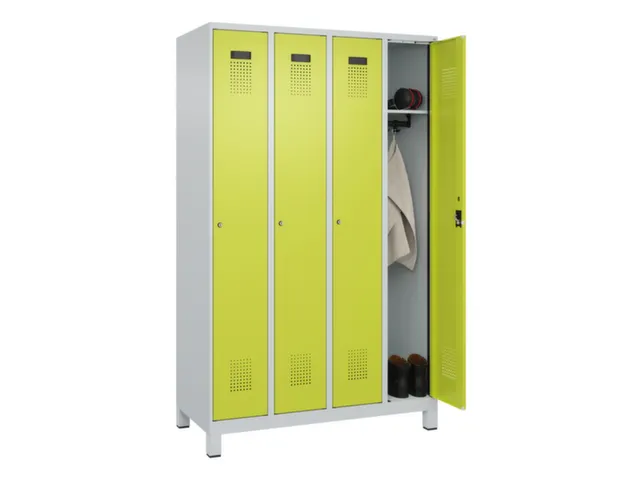 locker,HxBxD 1950x1200x500mm,4vak,vak B 300mm,cil.-slot,voeten