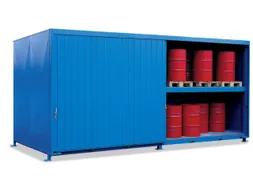 Stellingcontainer Gevaarlijke Stoffen Max. 80X200L Vaten Staand
