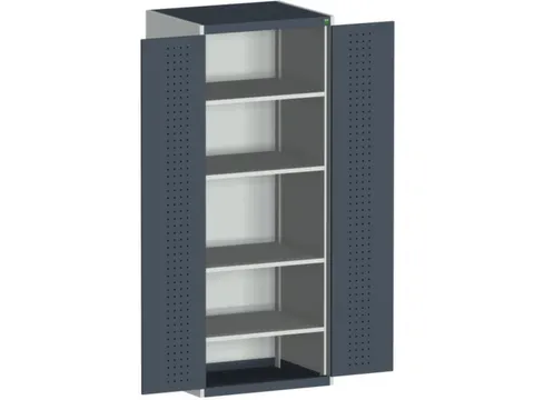 kast met geperforeerde platen,HxBxD 2000x800x650mm,4xStalen bodem