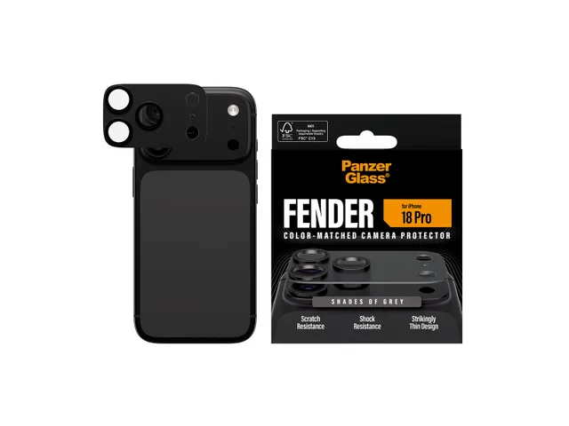 PanzerGlass Fender Camera Lens Protector Shades of Grey iPhone 18 P