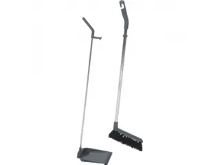 Vikan ErgoClean 559018 borstel metalen stoffer en blik set 90cm grijs - 2