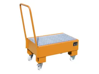 verrijdbare opvangbak,v. 2x60l vat,opvangvol. 61l,HxBxD 1075x500x940mm - 1