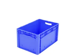 Euronorm Stapelkrat Pp 320x600x400mm Wand/bodem Gesloten Blauw 65l