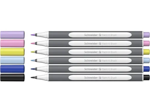 Brushpen Schneider Paint-It 070 5+1 GRATIS assorti V01 kartonetui