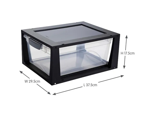 Omega ladeblok 11L transparant zwart - 37,5x29,5x17,5cm