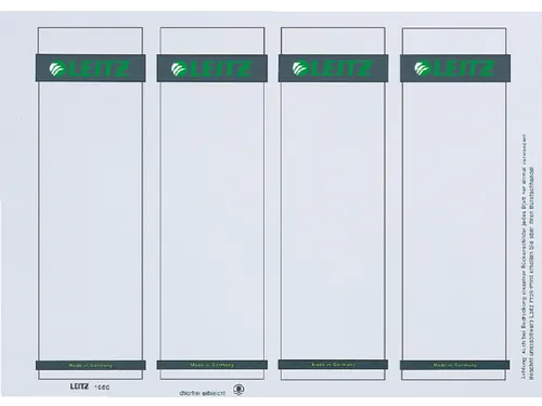 Rugetiket Leitz 56X190Mm Insteekkaart Breed Grijs printbaar