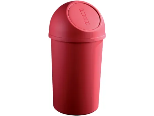 afvalbak,45l,HxØ 700x403mm,romp PP rood,deksel PP rood