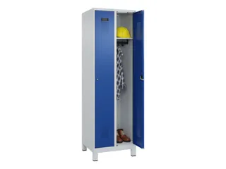 locker,HxBxD 1950x600x500mm,2vak,vak B 300mm,cil.-slot,voeten - 1