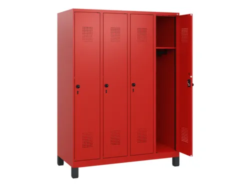 schoollocker,HxBxD 1630x1200x500mm,4vak,vak B 300mm,draaigrendel
