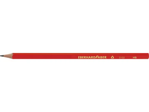 Potlood Eberhard Faber HB driekantig rood gelakt doos 12 stuks
