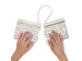 Split Break V2 ergonomisch toetsenbord Azerty FR Wit draadloos