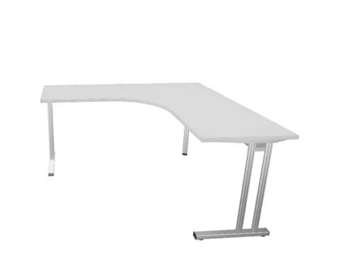 bureau in vrije vorm,HxBxD 740x1600x1600mm,vrije vorm,MP-lichtgrijs