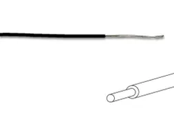 Montagedraad - ø 1.4mm - 0.2mm² - Volle Kern - Zwart