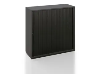 Jaloeziedeurkast 1200x1200x450mm Sokkel Zwart Decor Eiken-Mocca - 2