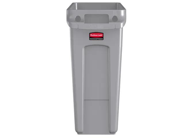 Slim Jim Afvalcontainer Met Luchtsleuven 60 Liter Grijs