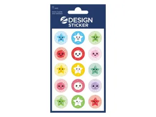 Glitteretiket Z-design Sterretjes, pakje à 1 vel - 1
