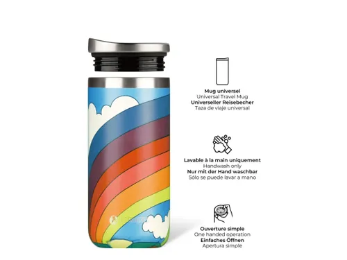 Thermosbeker Les Artistes Paris reisbeker 500ml Rainbow