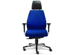 Dauphin 24-uurs Bureaustoel bekleding stof 100% polyester Blauw