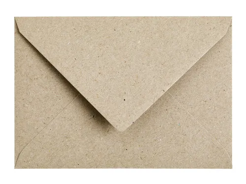 Envelop Papicolor C6 114x162mm Kraft grijs Gegomd